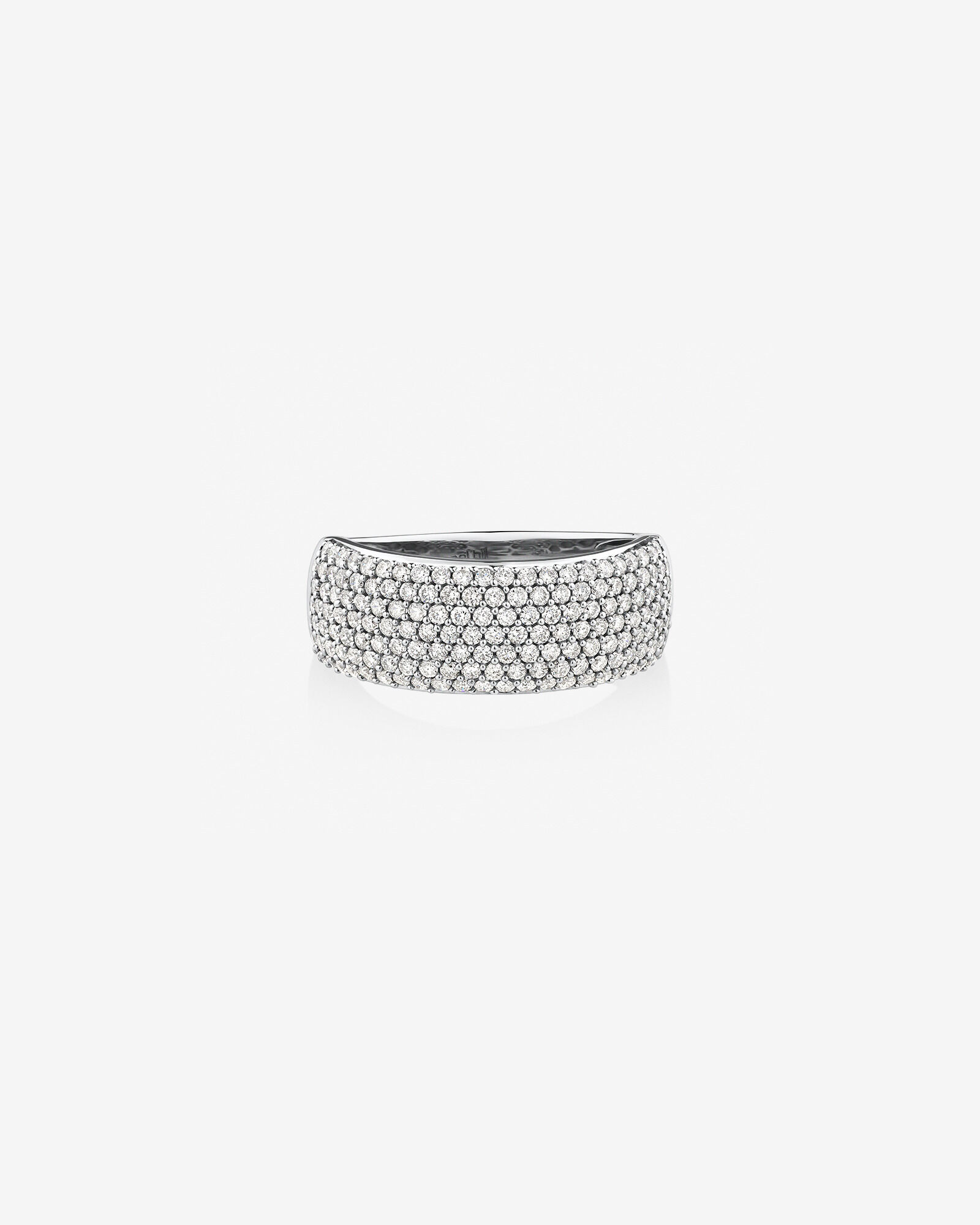 Diamond Pave Ring with 1.00 Carat TW Diamond in 10kt White Gold