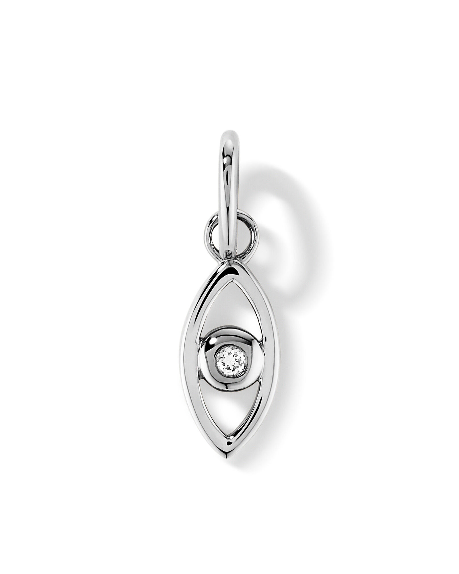 White gold diamond evil eye necklace on sale