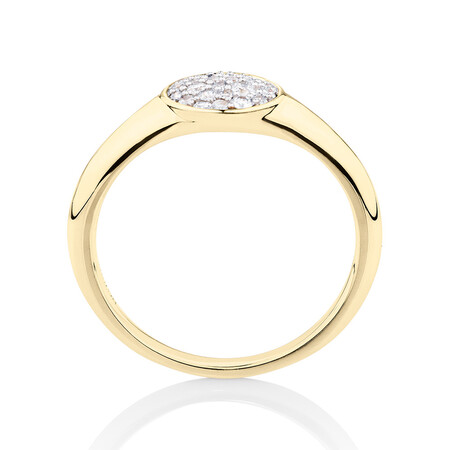 Pave Circle Ring with 0.19 Carat TW of Diamonds in 10kt Yellow Gold Pave Circle Ring with 0.19 Carat TW of Diamonds in 10kt Yellow Gold