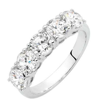Ring with Cubic Zirconias in Sterling Silver Ring with Cubic Zirconias in Sterling Silver