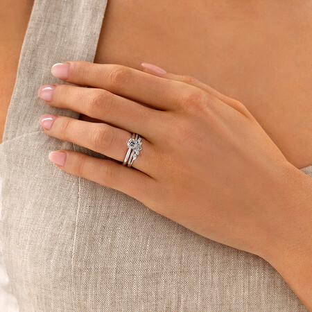 Wedding Band with 0.23 Carat TW of Diamonds in 10ct White Gold Wedding Band with 0.23 Carat TW of Diamonds in 10ct White Gold