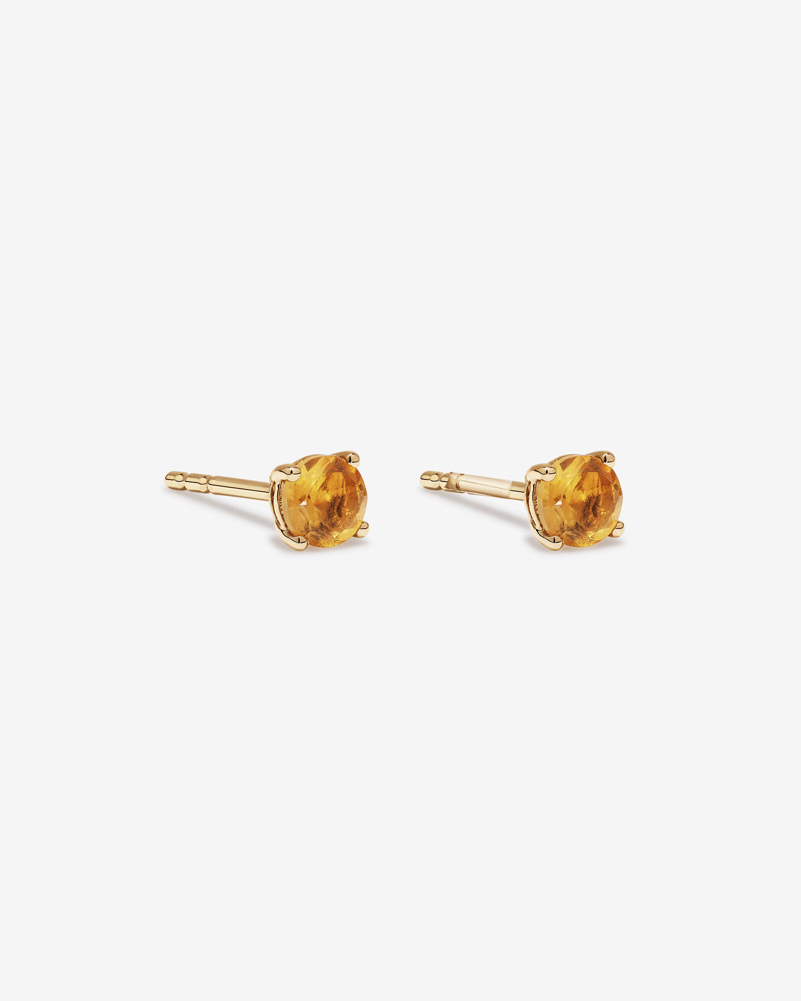 Citrine Birthstone Studs in 10kt Yellow Gold