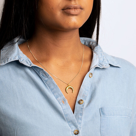 Crescent Pendant In 10kt Yellow Gold Crescent Pendant In 10kt Yellow Gold