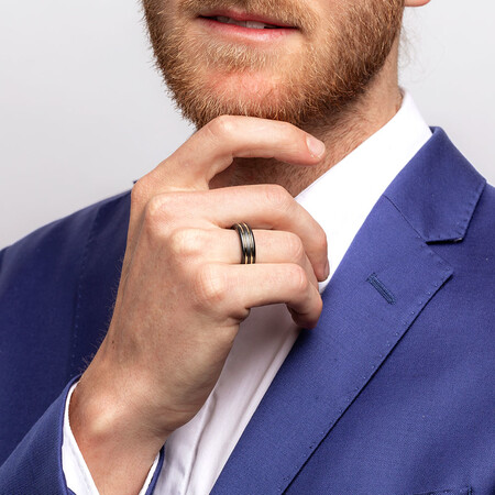 Ring in Black Titanium & 10kt Yellow Gold Ring in Black Titanium & 10kt Yellow Gold