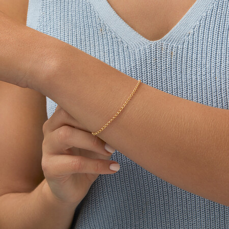 21cm (8") 2mm-2.5mm Width Hollow Belcher Bracelet in 10kt Yelllow Gold 21cm (8") 2mm-2.5mm Width Hollow Belcher Bracelet in 10kt Yelllow Gold