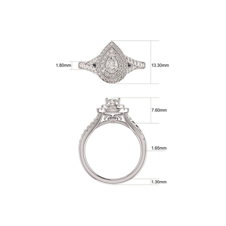 Bridal Set with 1 Carat TW of Diamonds in 14kt White Gold Bridal Set with 1 Carat TW of Diamonds in 14kt White Gold