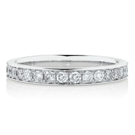Wedding Band with 1/2 Carat TW of Diamonds in 14kt White Gold Wedding Band with 1/2 Carat TW of Diamonds in 14kt White Gold