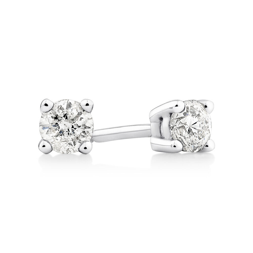 Stud Earrings with 0.23 Carat TW of Diamonds in 10kt White Gold