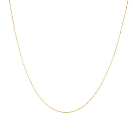 45cm (18") 1mm Width Box Chain in 18kt Yellow Gold 45cm (18") 1mm Width Box Chain in 18kt Yellow Gold
