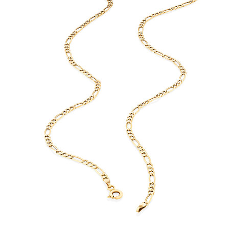 60cm (24") 2mm-2.5mm Width Hollow Figaro Chain in 10kt Yellow Gold 60cm (24") 2mm-2.5mm Width Hollow Figaro Chain in 10kt Yellow Gold