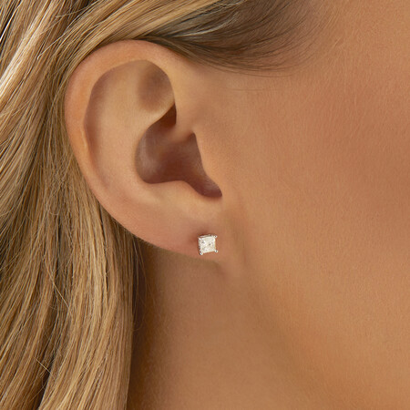 Stud Earrings with 0.71 Carat TW of Diamonds in 14kt White Gold Stud Earrings with 0.71 Carat TW of Diamonds in 14kt White Gold