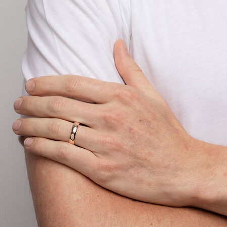 High Domed Wedding Band in 10kt Rose Gold High Domed Wedding Band in 10kt Rose Gold