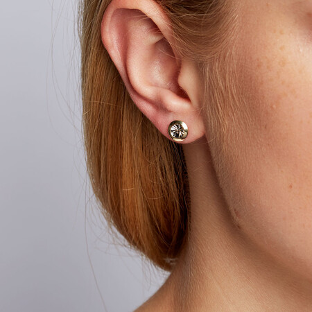 Stud Earrings in 10kt Yellow & White Gold Stud Earrings in 10kt Yellow & White Gold