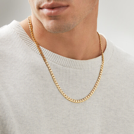 60cm (24") 6.5mm-7mm Width Solid Curb Chain in 10kt Yellow Gold 60cm (24") 6.5mm-7mm Width Solid Curb Chain in 10kt Yellow Gold