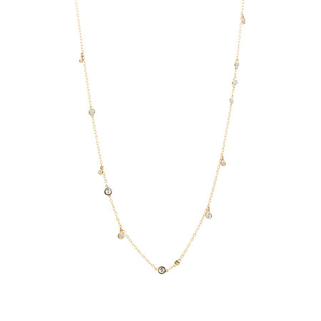 Necklace with 0.47 Carat TW of Diamonds in 10kt Yellow Gold
