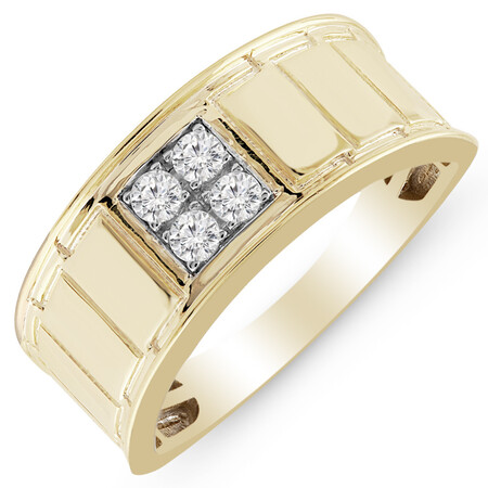 Ring with 0.25 Carat TW of Diamonds in 10kt Yellow Gold Ring with 0.25 Carat TW of Diamonds in 10kt Yellow Gold