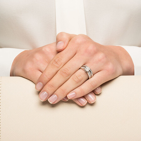Bridal Set with 1/2 Carat TW of Diamonds in 10kt White Gold Bridal Set with 1/2 Carat TW of Diamonds in 10kt White Gold