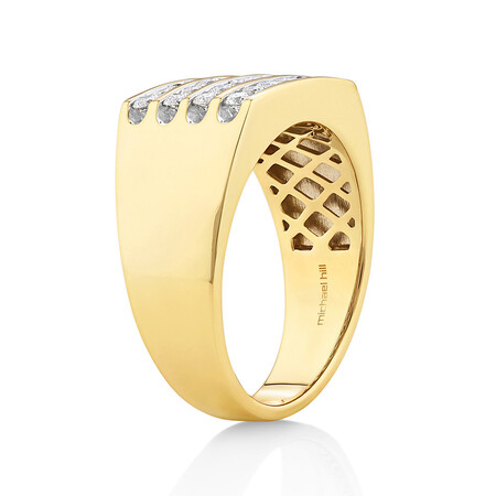 Men's Ring with 1 Carat TW of Diamonds in 10kt Yellow Gold Men's Ring with 1 Carat TW of Diamonds in 10kt Yellow Gold