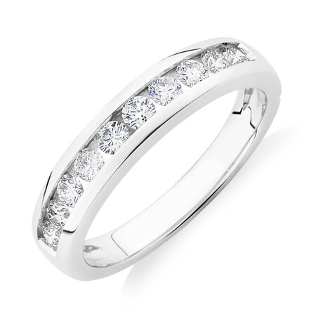 Evermore Wedding Band with 0.50 Carat TW of Diamonds in 18kt White Gold Evermore Wedding Band with 0.50 Carat TW of Diamonds in 18kt White Gold