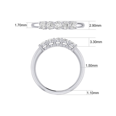 Evermore Wedding Band with 0.50 Carat TW of Diamonds in 14kt White Gold Evermore Wedding Band with 0.50 Carat TW of Diamonds in 14kt White Gold