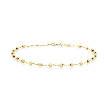 19cm (7") Beaded Bracelet in 10kt yellow Gold 19cm (7") Beaded Bracelet in 10kt yellow Gold
