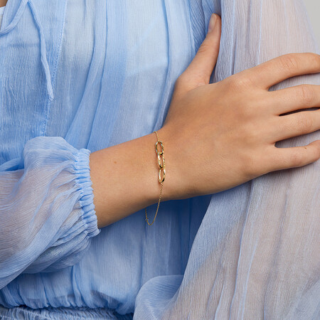 Link Bracelet in 10kt Yellow Gold Link Bracelet in 10kt Yellow Gold