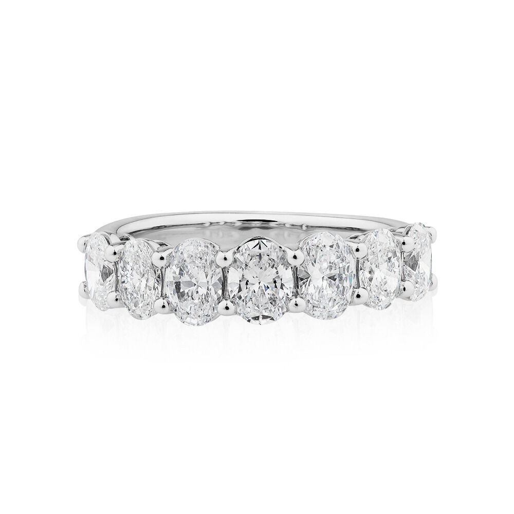 Wedding Band with 2.00 Carat TW Laboratory Grown Diamonds in 14kt White Gold