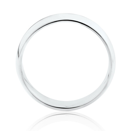 High Domed Wedding Band in 10kt White Gold High Domed Wedding Band in 10kt White Gold