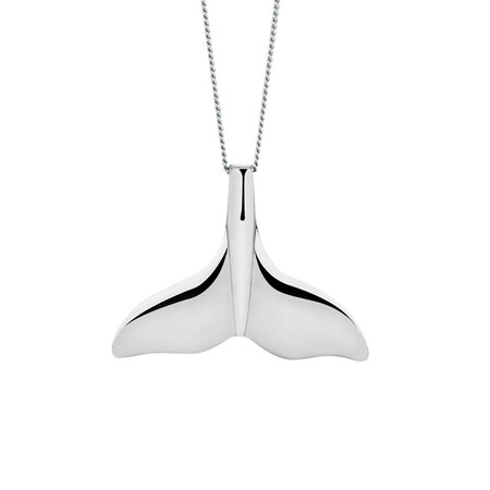 Whale's Tail Pendant in Sterling Silver