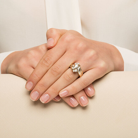 Bridal Set with 1 Carat TW of Diamonds in 14kt Yellow & White Gold Bridal Set with 1 Carat TW of Diamonds in 14kt Yellow & White Gold