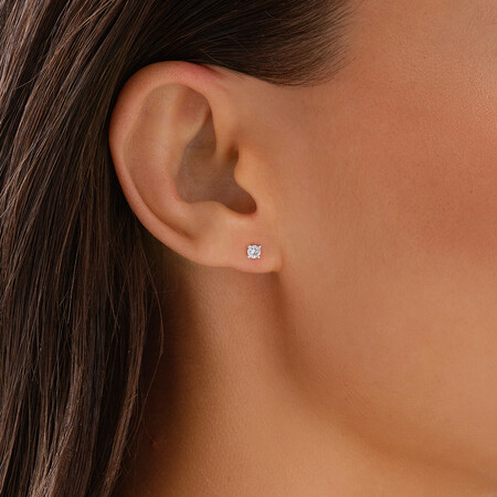 Stud Earrings with 0.30 Carat TW of Diamonds in 10kt White Gold Stud Earrings with 0.30 Carat TW of Diamonds in 10kt White Gold