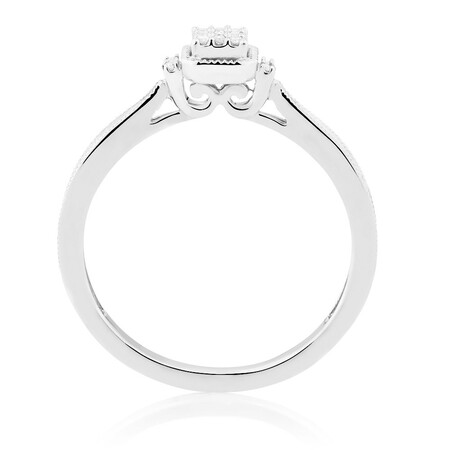 Promise Ring with Diamonds in Sterling Silver Promise Ring with Diamonds in Sterling Silver