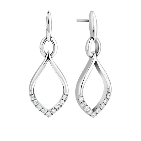 Drop Earrings in 0.25 Carat TW of Diamonds in Sterling Silver Drop Earrings in 0.25 Carat TW of Diamonds in Sterling Silver