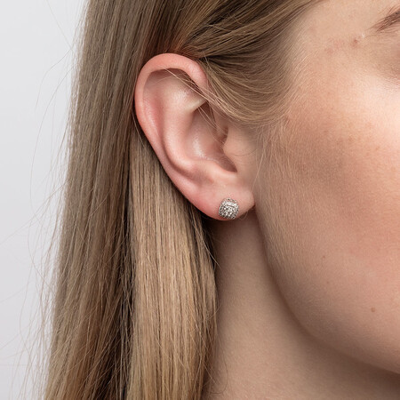 Stud Earrings with 1/3 Carat TW of Diamonds in 10kt White Gold Stud Earrings with 1/3 Carat TW of Diamonds in 10kt White Gold