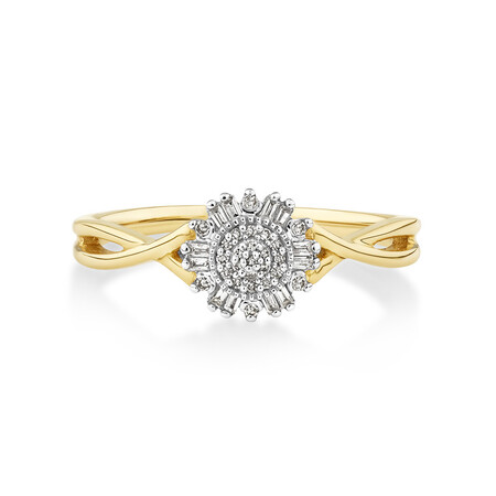 Evermore Promise Ring with 0.10 Carat TW of Diamonds in 10kt Yellow Gold Evermore Promise Ring with 0.10 Carat TW of Diamonds in 10kt Yellow Gold