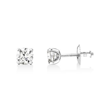 Stud Earrings with 1 Carat TW of Diamonds in 14kt White Gold Stud Earrings with 1 Carat TW of Diamonds in 14kt White Gold