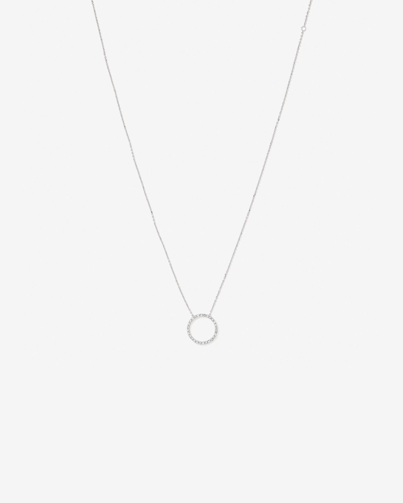 Collier de cercle de diamants TW de 0,40 carat en or blanc 10 carats