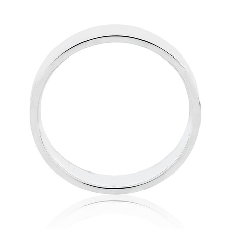 4mm Flat Wedding Band in 10kt White Gold 4mm Flat Wedding Band in 10kt White Gold