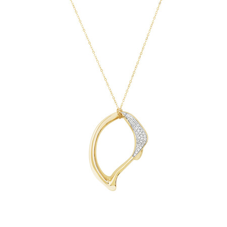 Medium Spirits Bay Pendant with 0.15 Carat TW of Diamonds in 10kt Yellow Gold Medium Spirits Bay Pendant with 0.15 Carat TW of Diamonds in 10kt Yellow Gold