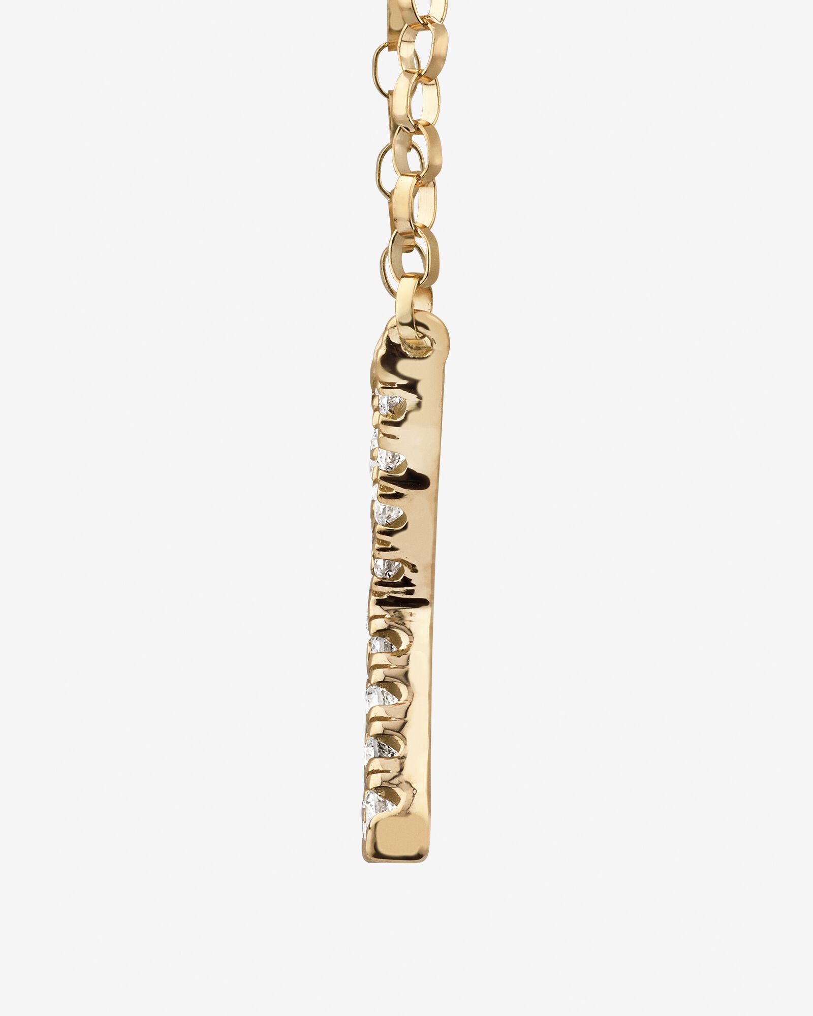 "X" Initial Necklace with 0.10 Carat TW of Diamonds in 10kt Yellow Gold