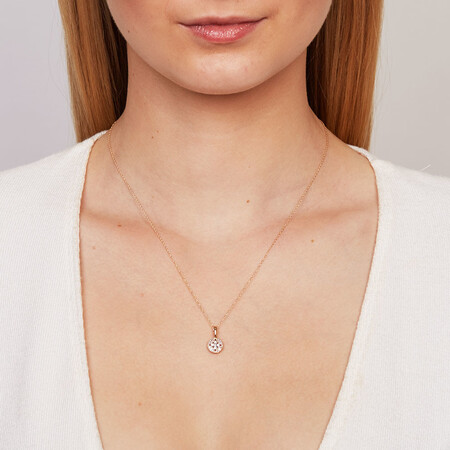 Pendant with 0.18 Carat TW of Diamonds in 10kt Yellow Gold Pendant with 0.18 Carat TW of Diamonds in 10kt Yellow Gold