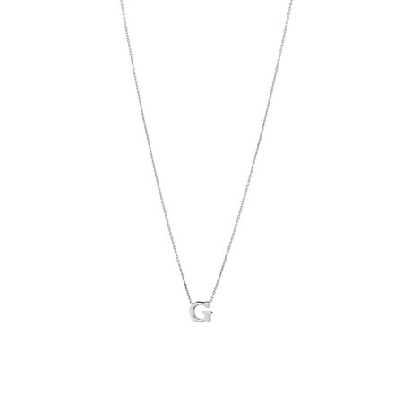 G Initial Necklace in Sterling Silver