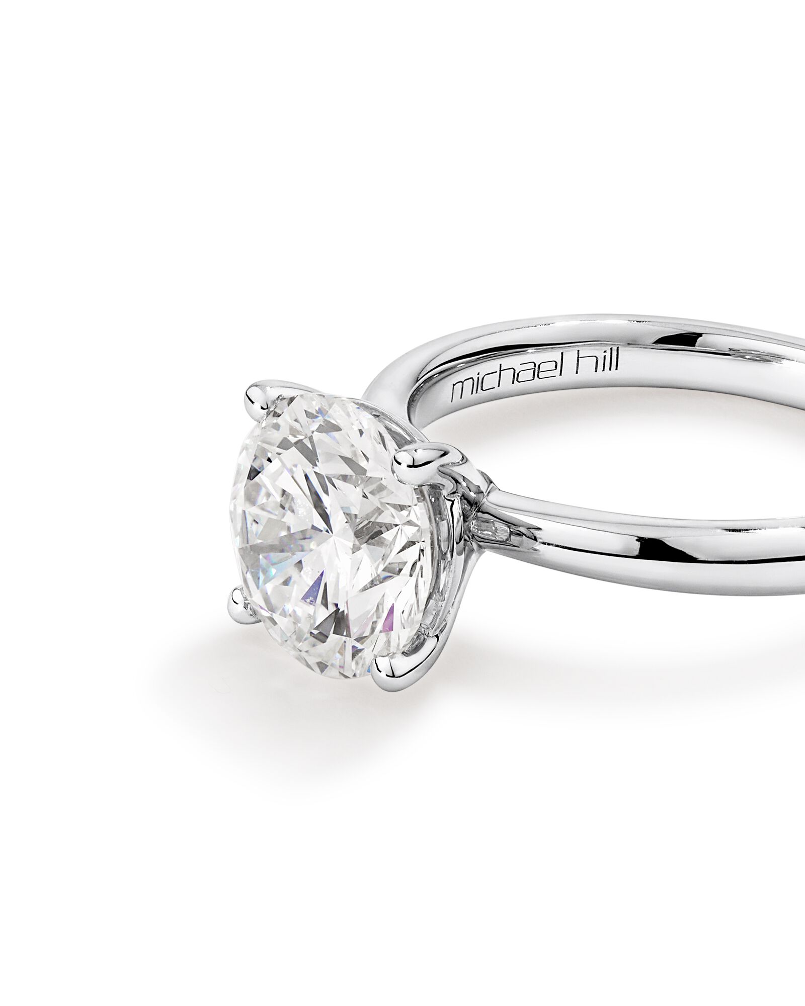 3.00 Carat TW Round Brilliant Laboratory-Grown Diamond Solitaire Engagement Ring in Platinum