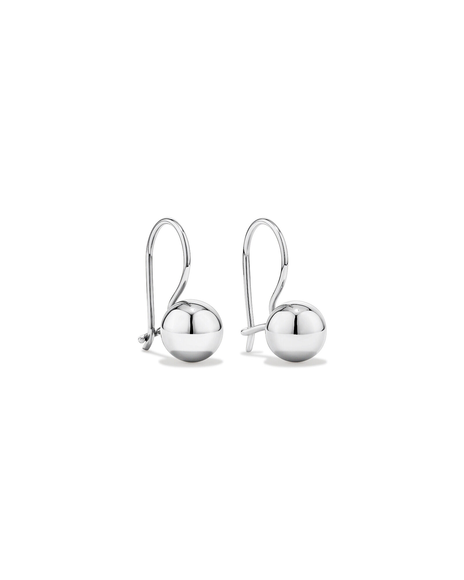 7mm Euroball Earrings 10kt White Gold