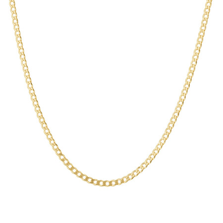 55cm (22") 3mm-3.5mm Width Curb Chain in 10kt Yellow Gold 55cm (22") 3mm-3.5mm Width Curb Chain in 10kt Yellow Gold