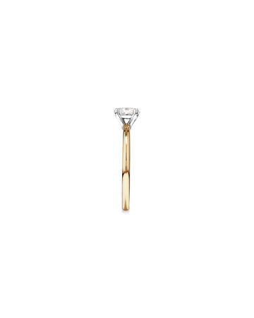 Certified Oval Solitaire Ring with 0.50 Carat TW of Diamonds in 14kt Yellow & White Gold Certified Oval Solitaire Ring with 0.50 Carat TW of Diamonds in 14kt Yellow & White Gold