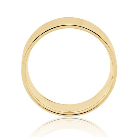 Flat Wedding Band in 10kt Yellow Gold Flat Wedding Band in 10kt Yellow Gold