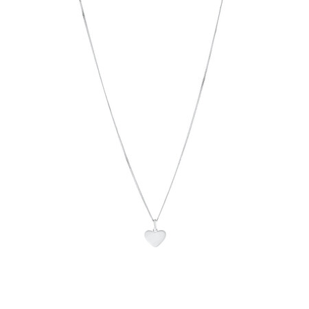 Engravable Heart Pendant in Sterling Silver
