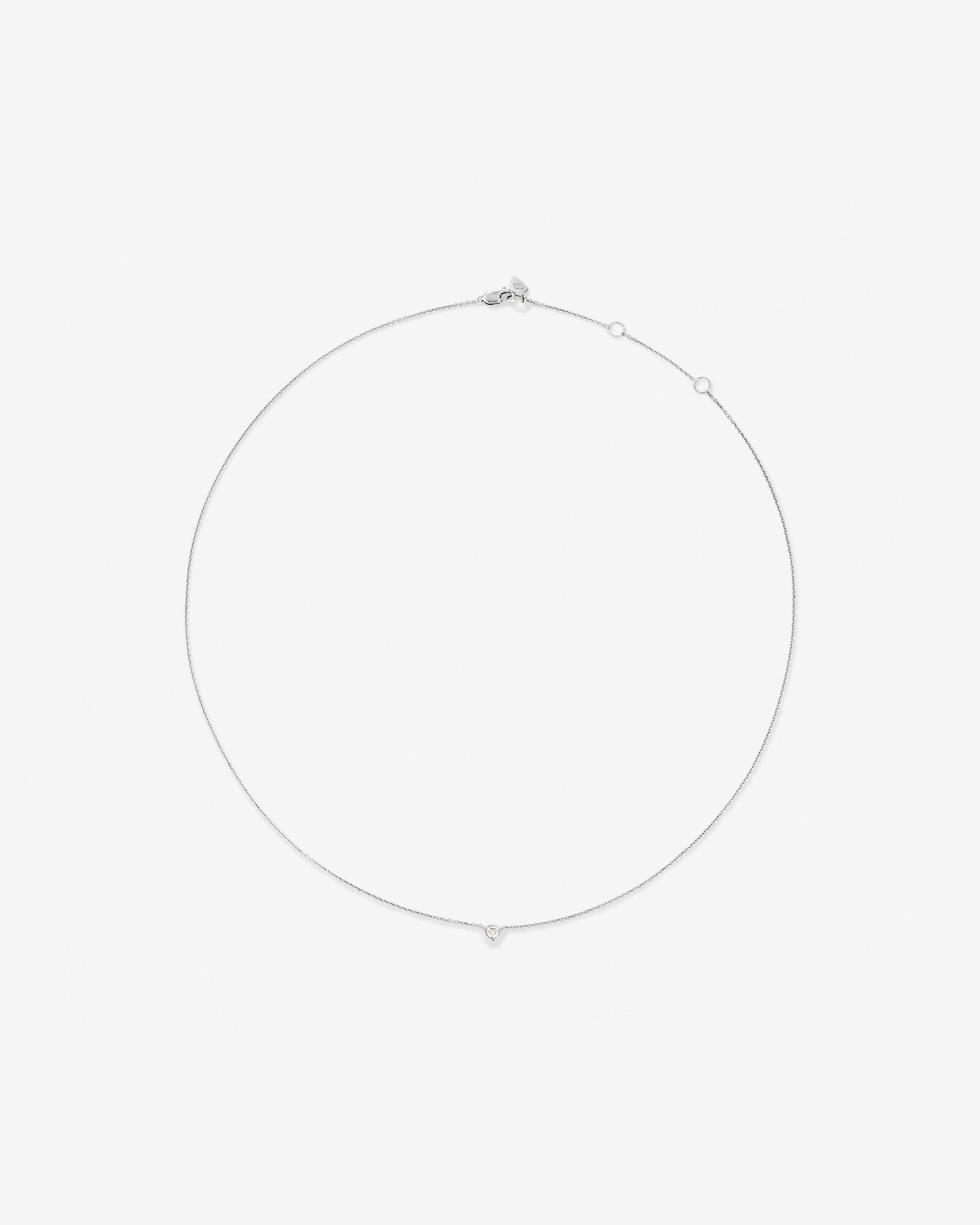 Diamond Serendipity Single Stone Necklace in Sterling Silver