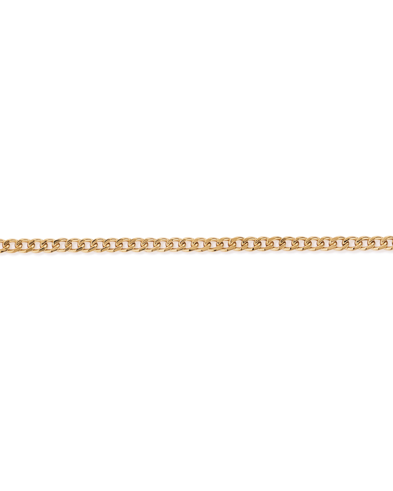 19cm (20") 2.95mm Width Semi Solid Diamond Cut Curb Bracelet in 10kt Yellow Gold